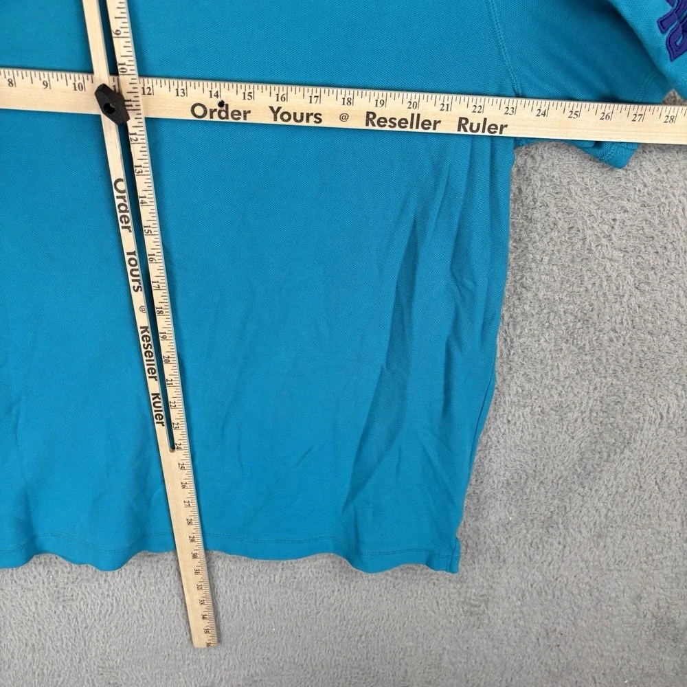 Nike Air Jordan Polo‎ Shirt Mens 2XL Turquoise Purple Golf Performance Charlotte